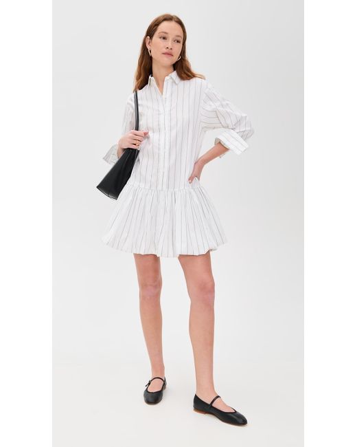 madewell white shirt dress Women's Tucked Mini Shirtdress in Boardwalk Stripe - Size 12