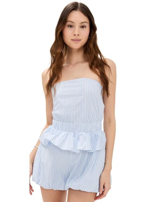 Line & Dot White Darra Romper