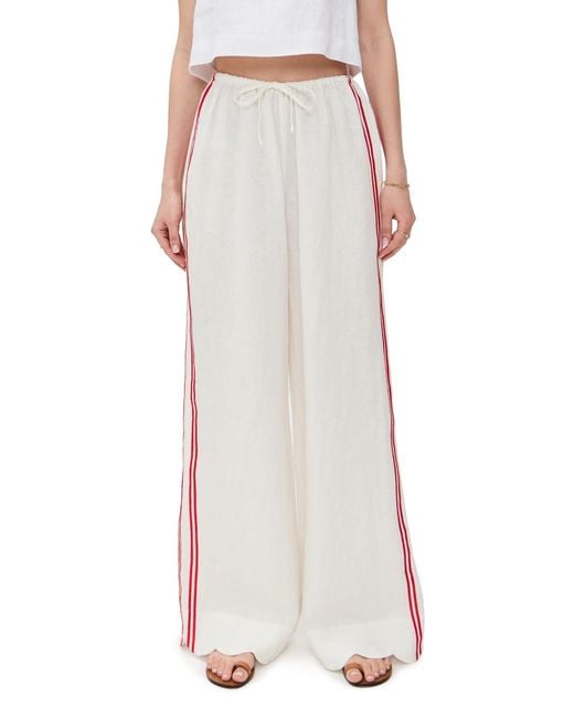 Vrg Grl White Milahn Linen Pants