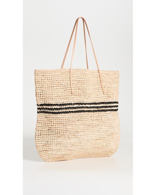 Hat Attack Natural Luxe Stripe Tote