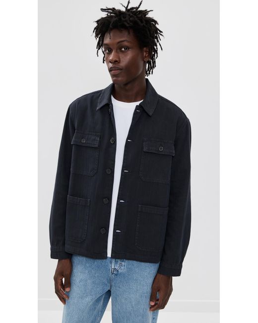FRAME Black Herringbone Jacket for men