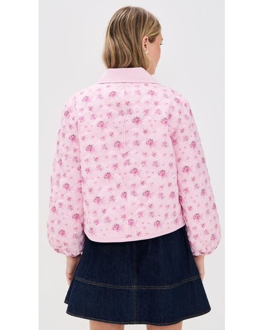 LoveShackFancy Pink Quinlette Jacket