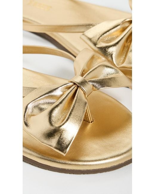 TKEES Black Lily Oversized Bow Flip Flops