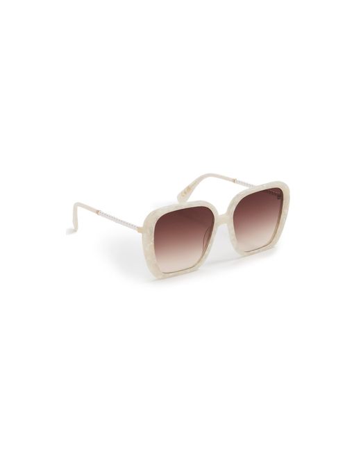 Lele Sadoughi Mother of Pearl Athens Oversized Sunglasses Wholesale MOTHER OF PEARL ATHENS OVERSIZED SUNGLASSES for  main image 2