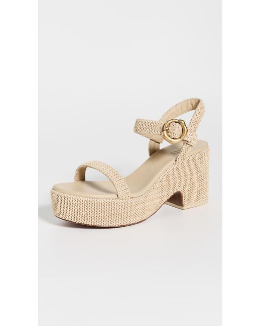 Cult Gaia Natural Clara Platform Sandals