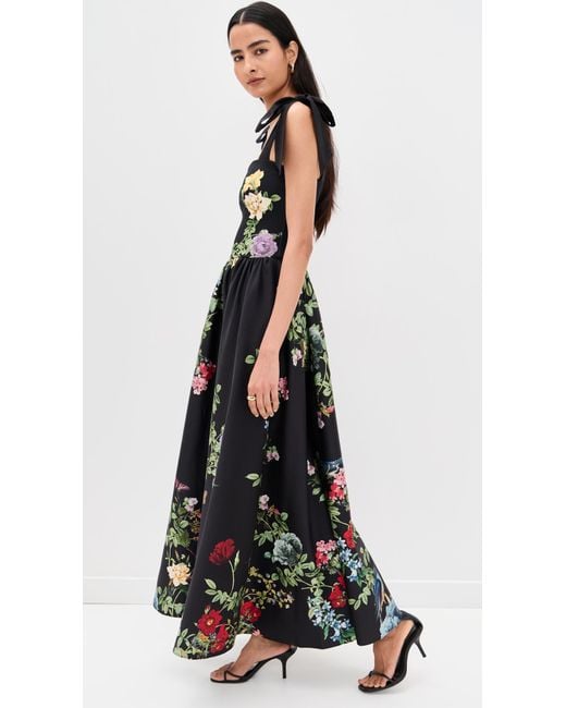 Alice + Olivia Black Oriana Drop Waist Dress