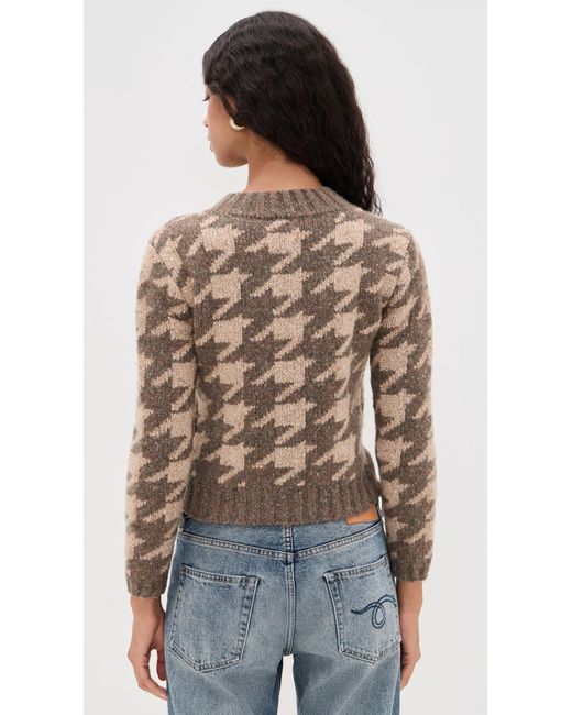 R13 Multicolor Mock Collar Shrunken Sweater