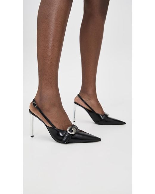 Coperni Black Slingback Belt Heels