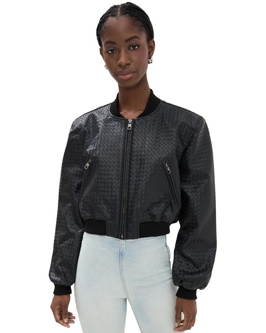 Lioness Black Ioness Aure Woven Bomber Jacket