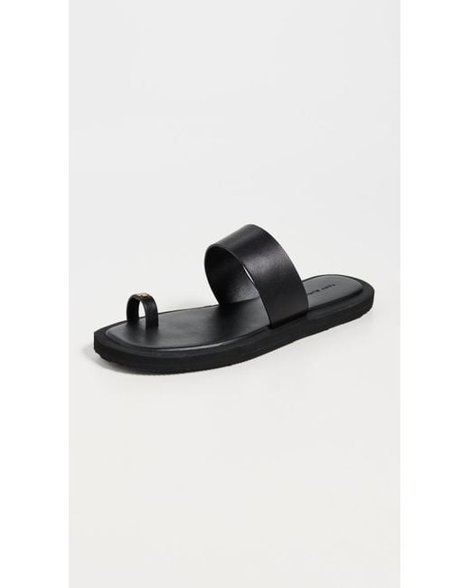 Tory Burch Black Toe Ring Flip Flops