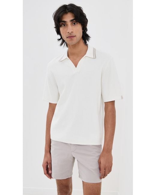 Rag & Bone White Rib Johnny Polo for men