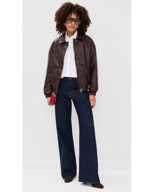 Enza Costa Brown Leather Jacket