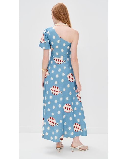 ink blue dresses for weddings Hunter Bell Berkley Dress in Porcelain Floral