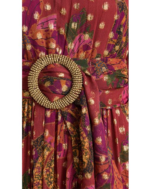 FARM Rio Banana Flowers Maxi Dress in Red | Lyst