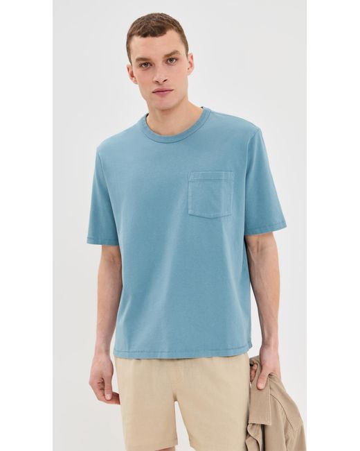 Corridor NYC Blue Garment Dye Tee for men