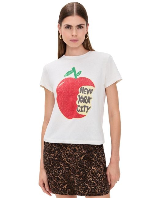 Re/done Red Nyc Classic Tee