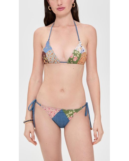 Zimmermann Black Lucky Cotton Mini Triangle Bikini Set