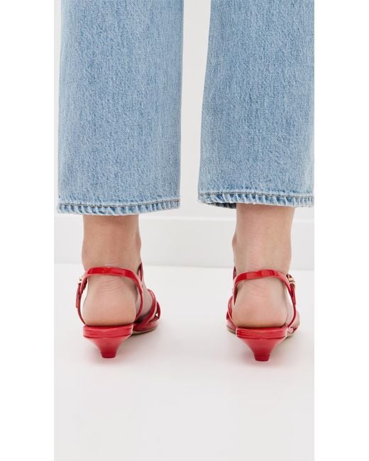 Larroude Red Charlotte Sandals