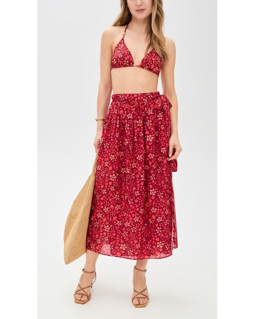 Ulla Johnson Red Suri Coverup