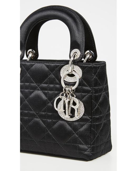 Dior Black Satin Lady Mini Bag