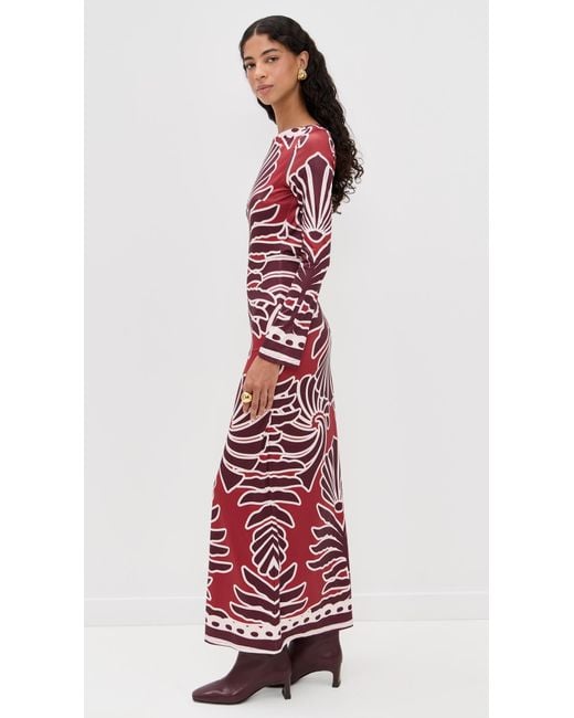 Seven Wonders Red Sienna Sleeved Maxi Dress