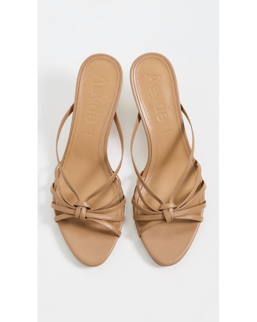Aeyde Black Abby Nappa Leather Sandals