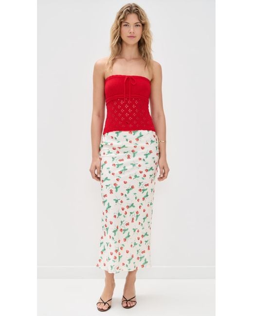 Bailey Rose Red Strapless Top