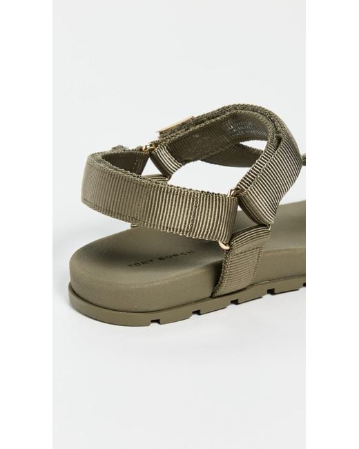 Tory Burch Green Mellow Trail Sandals