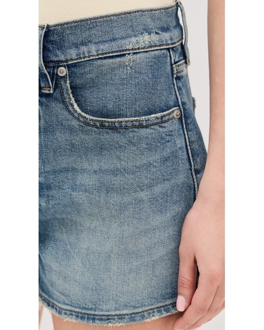 GOOD AMERICAN Blue Good '90S Shorts