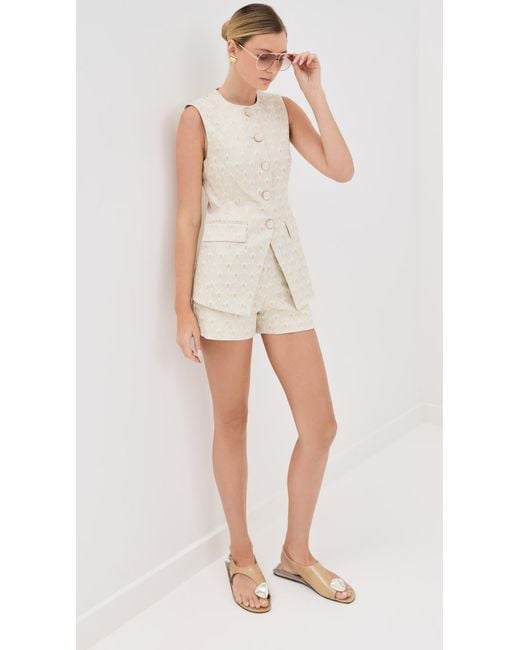 Veronica Beard White Lois Vest