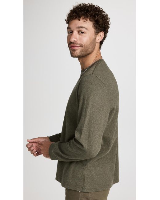 FRAME Green Duo Fold Long Sleeve Crew for men
