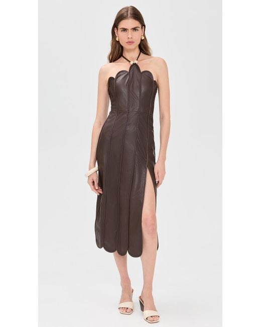 shopbop leather dress Shoshanna Broome Faux Leather Dress
