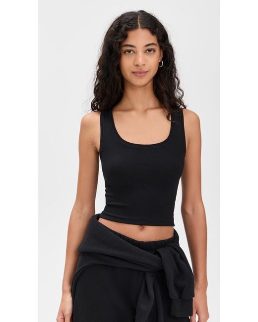 ÉTERNE Black Square Neck Tank