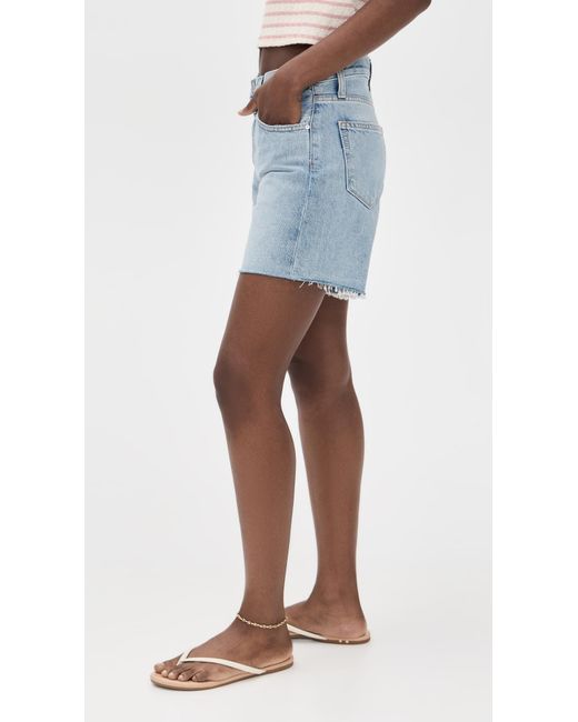 PAIGE Archie Long Shorts in Blue | Lyst