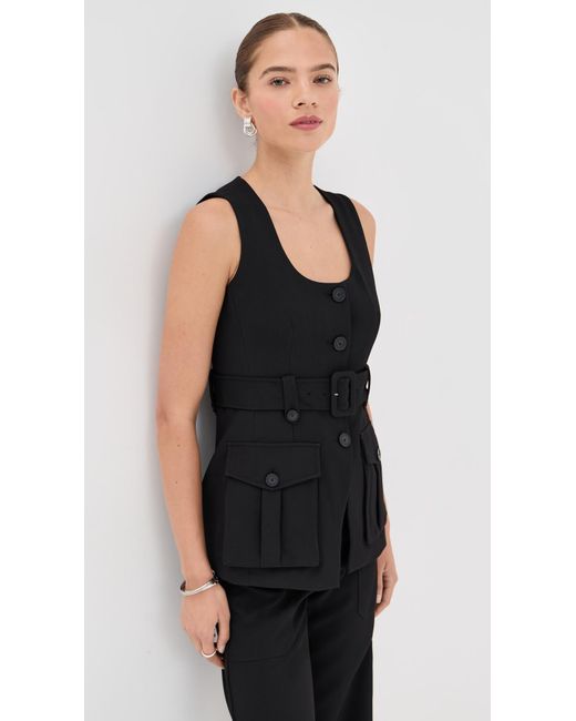 Veronica Beard Black Becker Vest
