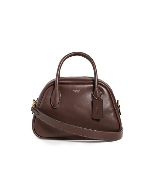COACH Glovetanned Borough Bowling Bag in Brown | Lyst