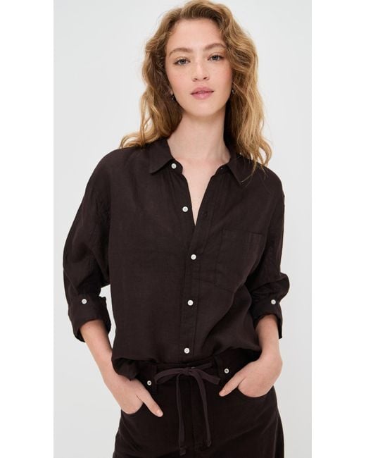 Citizens of Humanity Black Kayla Shrunken Shirt