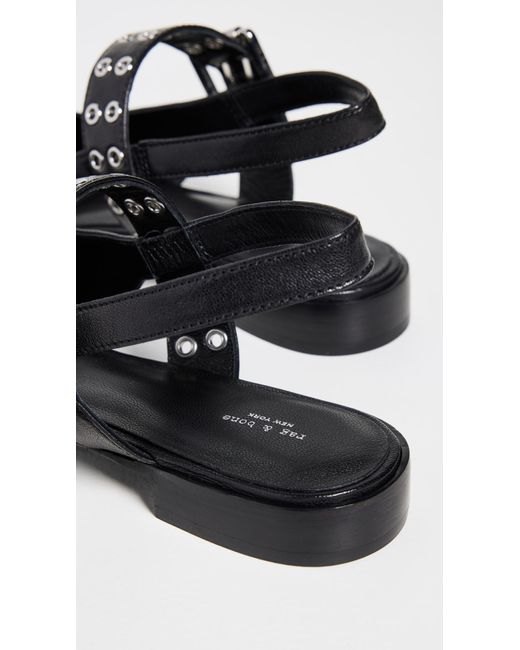 Rag & Bone Black Astra Slingback Sandals