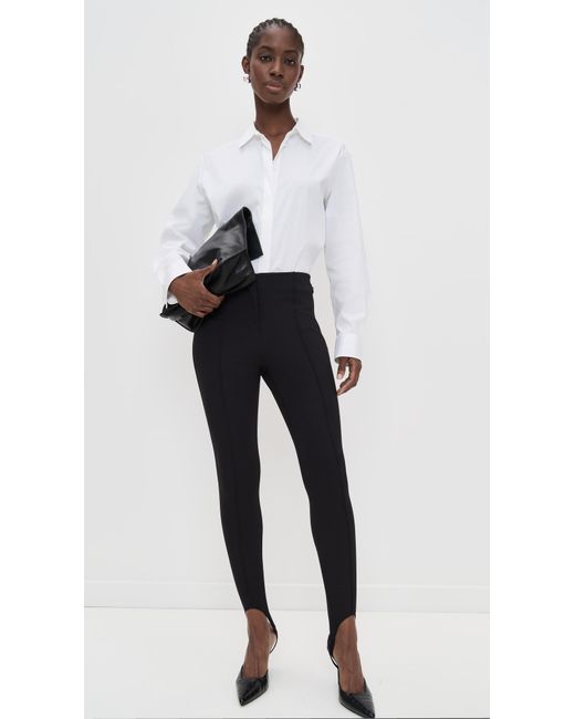 Theory Black Slim Stirrup Pants