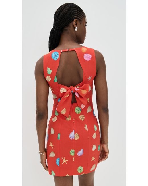 Never Fully Dressed Red Shell Ioana Mini Dress