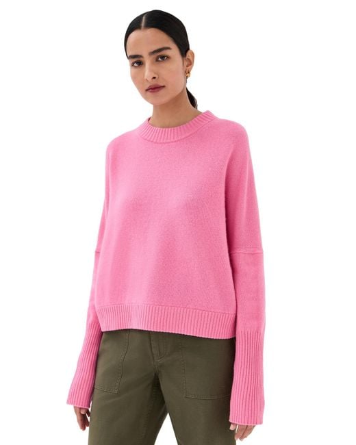 Closed Pink Crew Neck Cropped Sweater