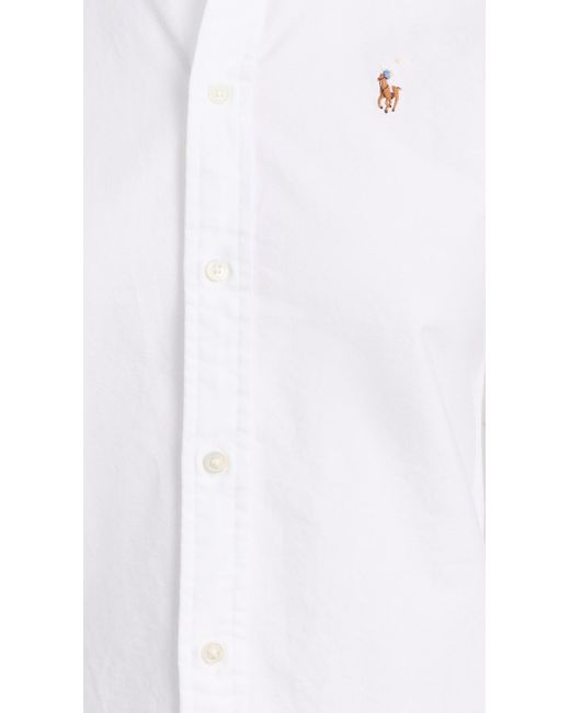 Polo Ralph Lauren White Cotton Oxford Long Sleeve Buttondown