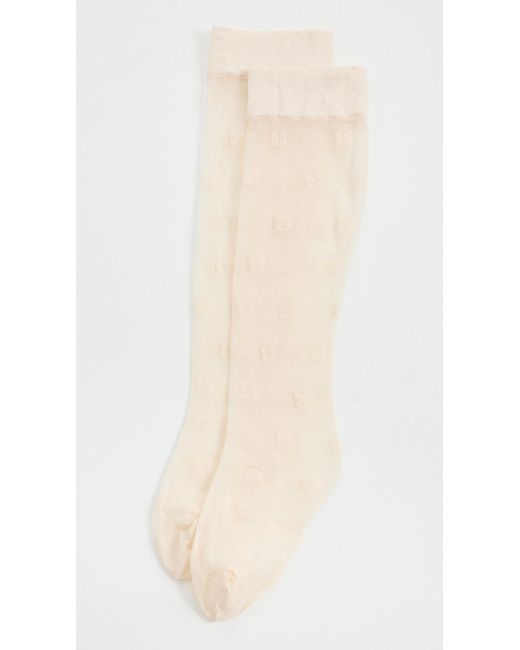Ganni White Butterfly Lace Socks
