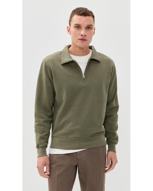 KNICKERBOCKER Green Stadium Loft Knit Quarter Zip for men