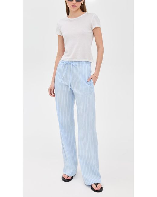 Enza Costa Blue Poplin Resort Pants