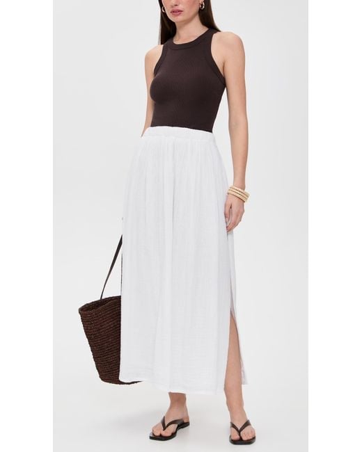 Z Supply White Reina Gauze Skirt