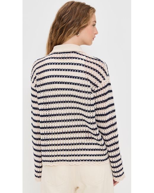 Rag & Bone Black Khloe Stripe Cardigan