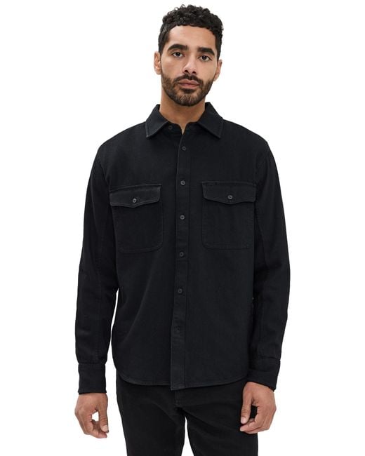 Rag & Bone Black Denim Engineered Jack Shirt for men