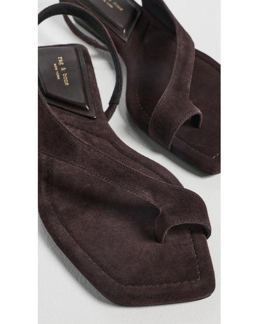 Rag & Bone Black Liv Flat Sandals