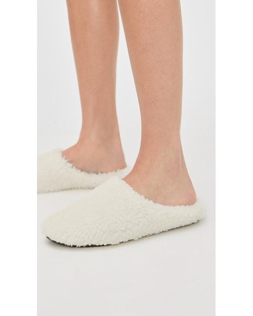 Eberjey White Sherpa Slippers